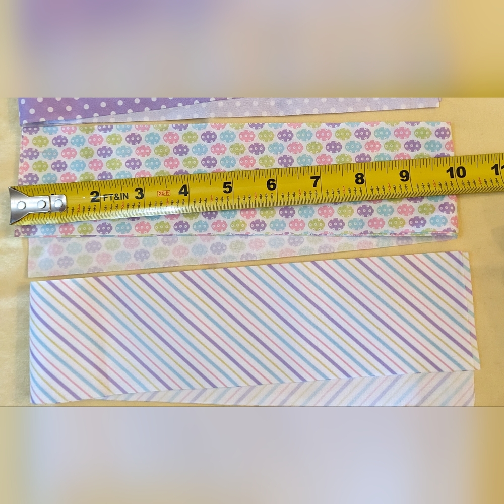 10 New Easter material Strips, Fabric, Make Hair Bows, TM1-Q - Picture 3 of 3